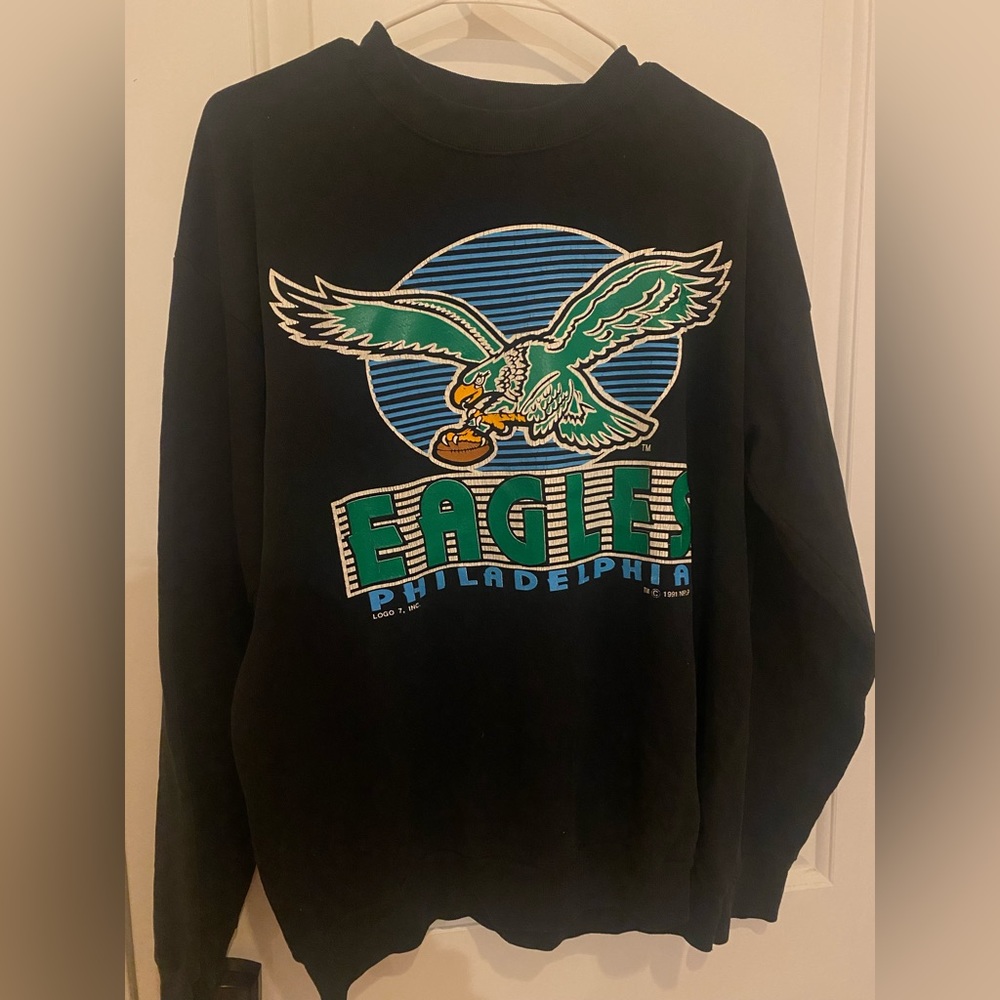Vintage Logo 7 Philadelphia Eagles Sweater